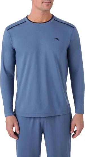 Tommy Bahama - Men's Essential T Shirt, Long Sleeve Crew Neck Cotton Blend Top for Sleep or Lounge
