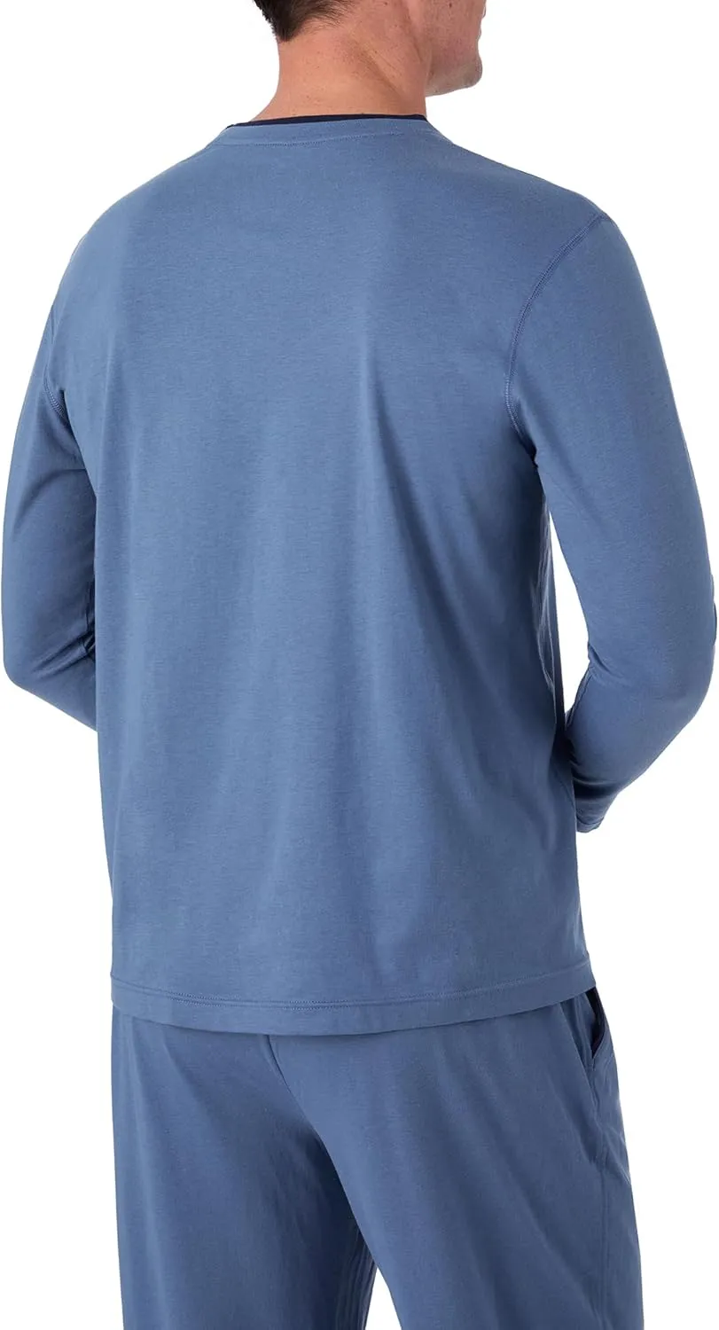 Tommy Bahama - Men's Essential T Shirt, Long Sleeve Crew Neck Cotton Blend Top for Sleep or Lounge