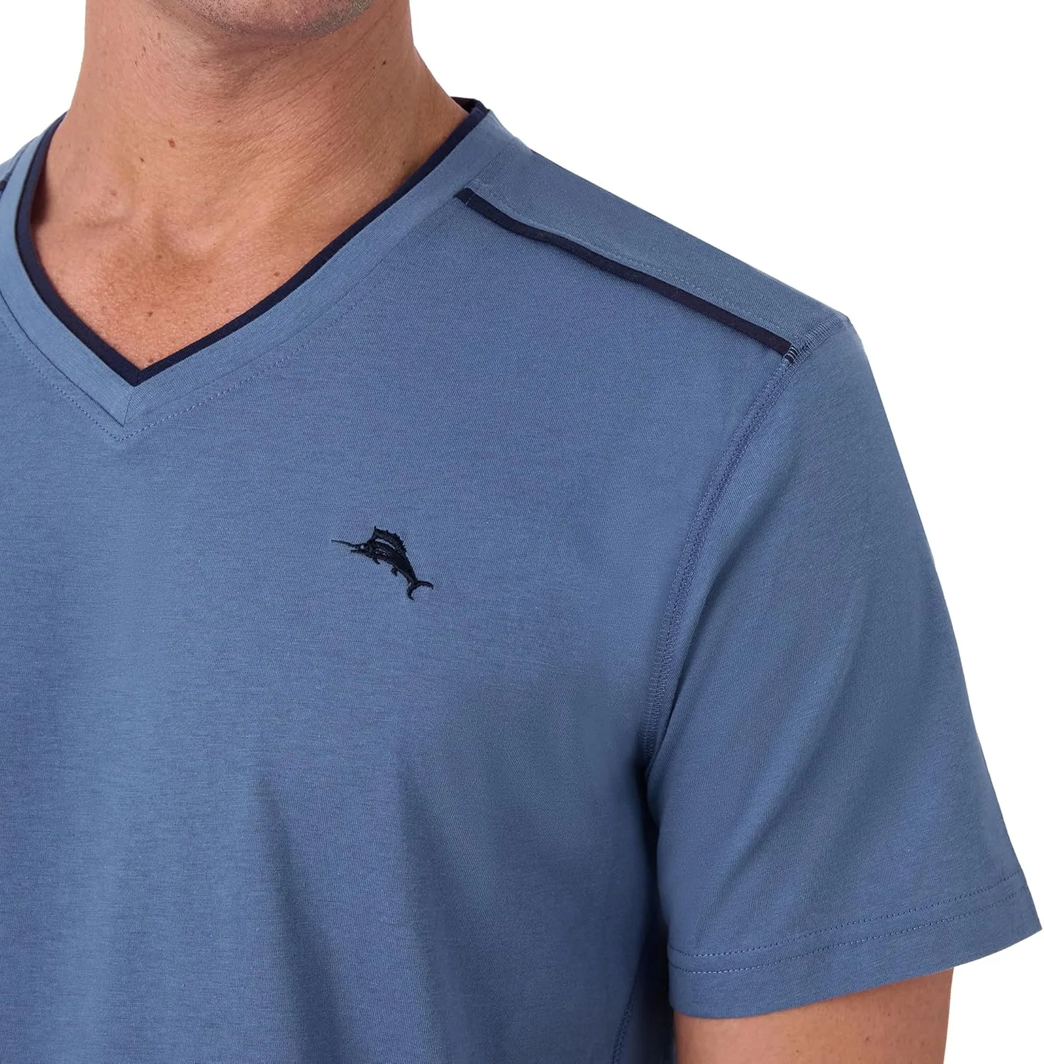 Tommy Bahama - Men's Essential T Shirt, Short Sleeve V Neck Cotton Blend Top for Sleep or Lounge
