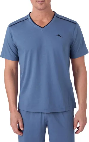Tommy Bahama - Men's Essential T Shirt, Short Sleeve V Neck Cotton Blend Top for Sleep or Lounge