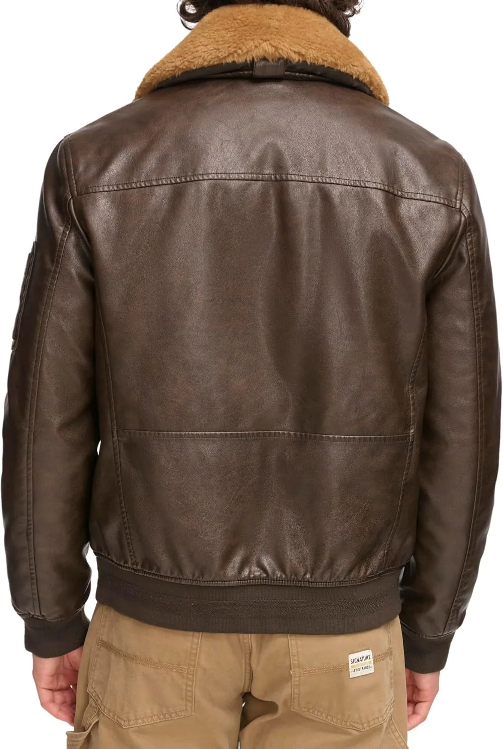 Tommy Hilfiger Men's Faux Leather Bomber Jacket