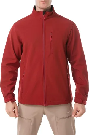 TRAILSIDE SUPPLY CO. Men's Softshell Jacket Fleece Lined Windbreaker,Lightweight Water Resistant Winter Coat