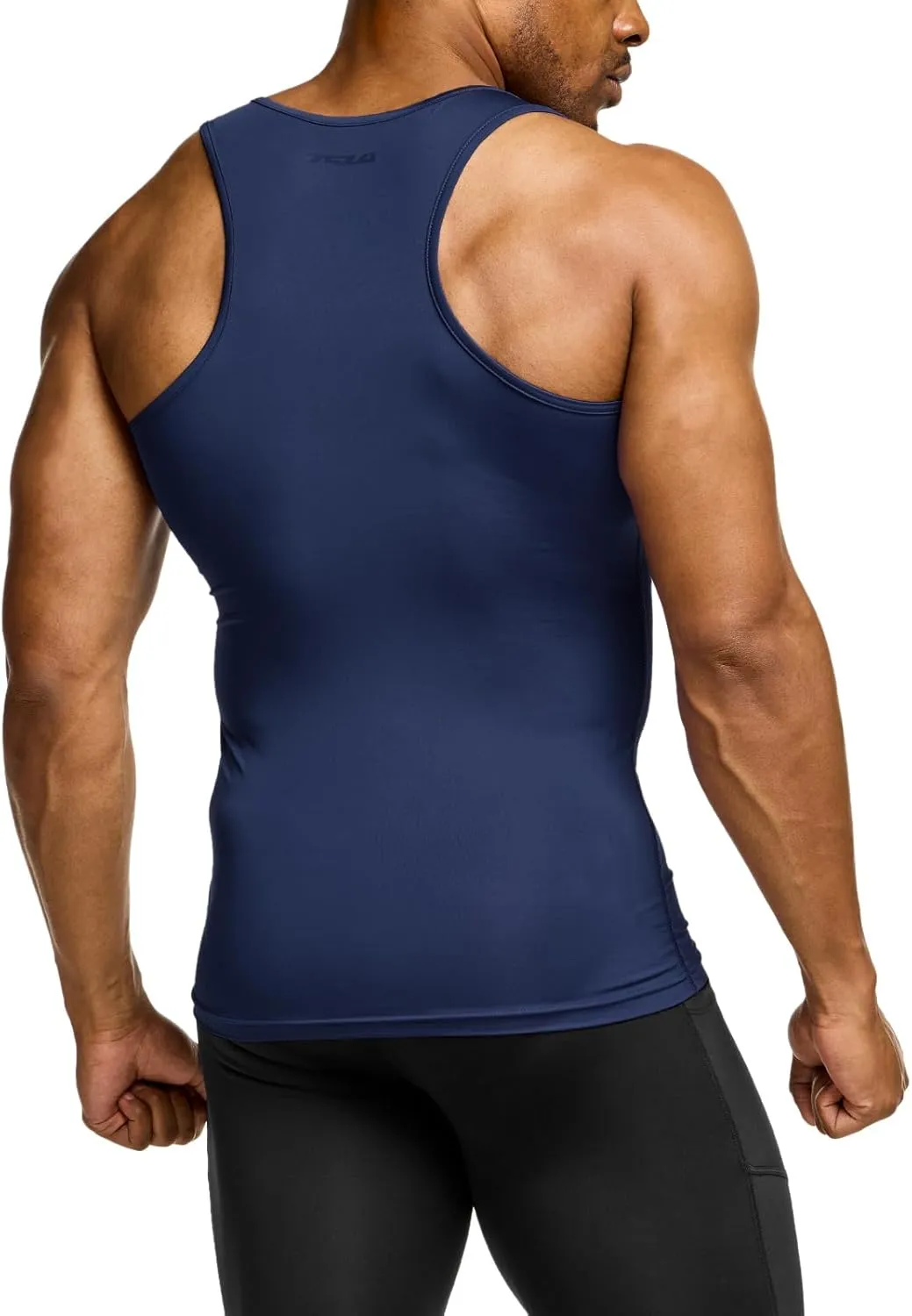 TSLA Men's Athletic Compression Sleeveless Tank Top, Cool Dry Sports Running Basketball Workout Base Layer