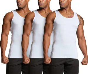 TSLA Men's Athletic Compression Sleeveless Tank Top, Cool Dry Sports Running Basketball Workout Base Layer