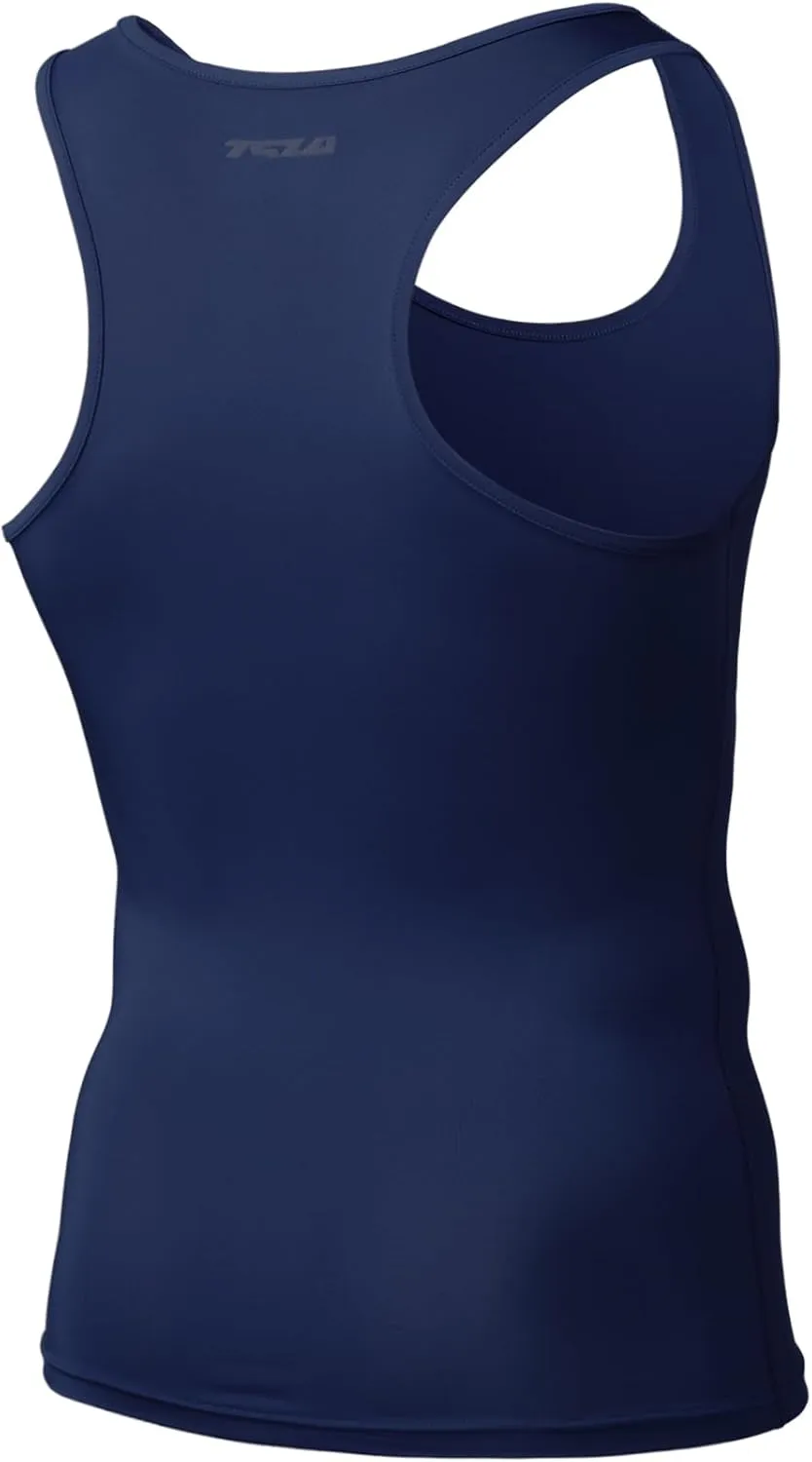 TSLA Men's Athletic Compression Sleeveless Tank Top, Cool Dry Sports Running Basketball Workout Base Layer