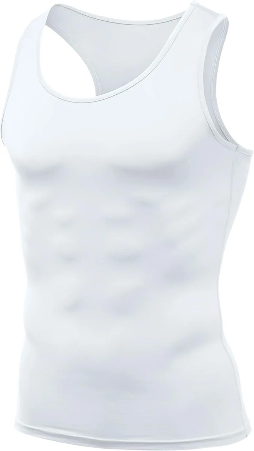TSLA Men's Athletic Compression Sleeveless Tank Top, Cool Dry Sports Running Basketball Workout Base Layer