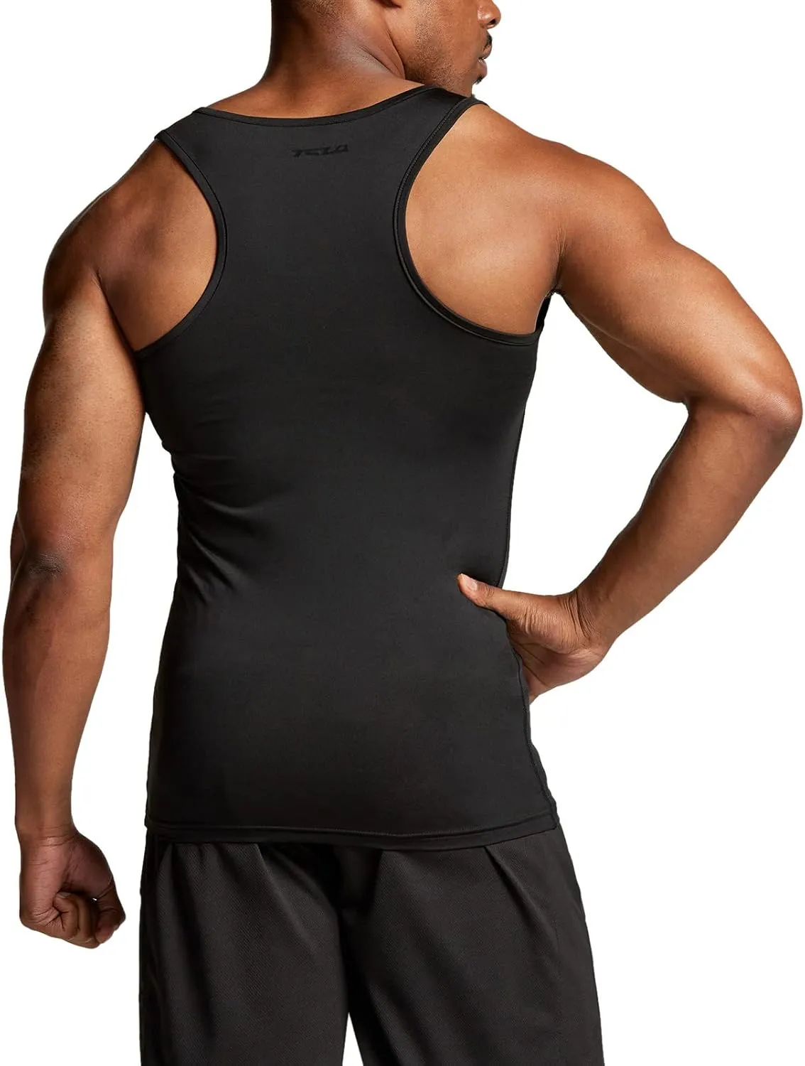 TSLA Men's Athletic Compression Sleeveless Tank Top, Cool Dry Sports Running Basketball Workout Base Layer