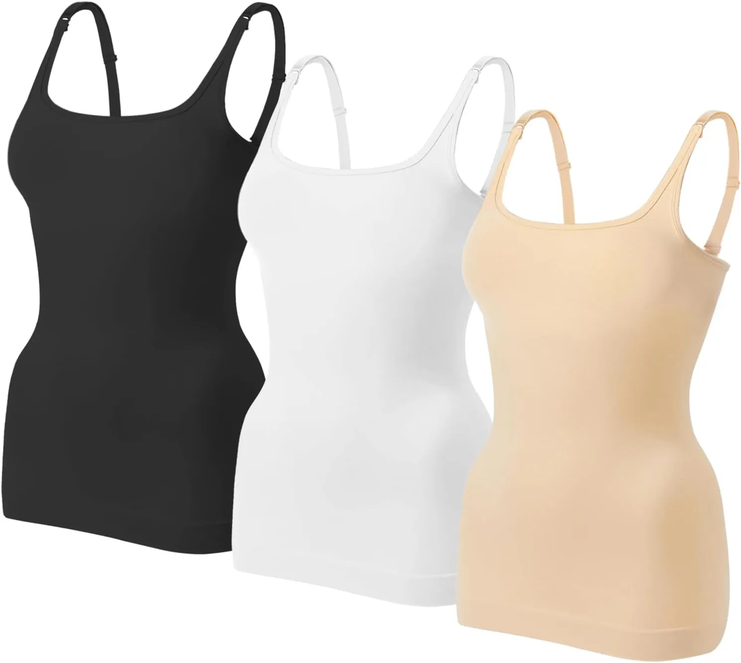 Tummy Control Shapewear Tank Tops for Women seamless Body Shaper Scoop Neck Compression Camisole Top