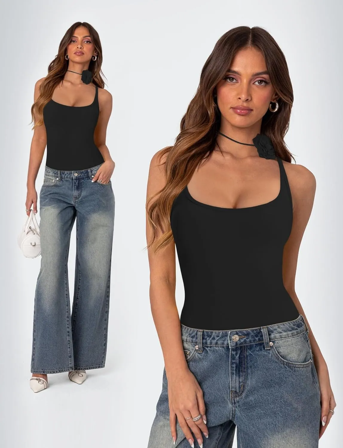Tummy Control Shapewear Tank Tops for Women seamless Body Shaper Scoop Neck Compression Camisole Top