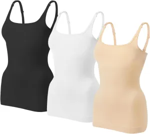 Tummy Control Shapewear Tank Tops for Women seamless Body Shaper Scoop Neck Compression Camisole Top