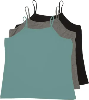 VIKIDEER 3 Pack Camisole for Women Plus Size Basic Undershirt Spaghetti Strap Cami Tank Top