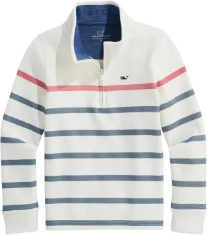 vineyard vines Boys' Breton Stripe Saltwater Quarter-Zip