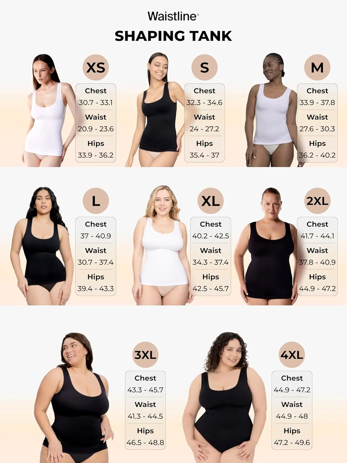 WAISTLINE Shaping cami Wide Straps