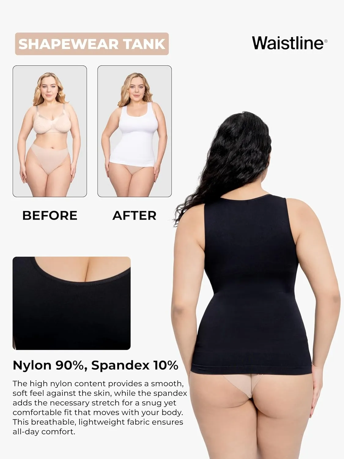 WAISTLINE Shaping cami Wide Straps