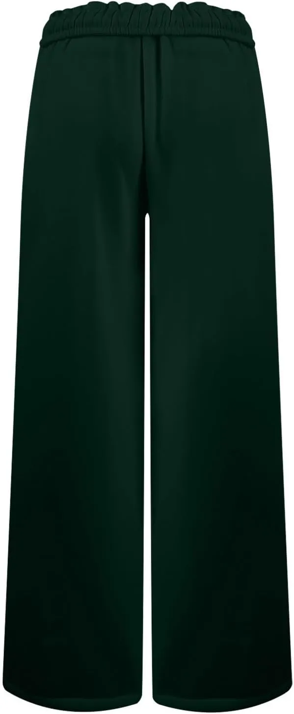 Wide Leg Sweatpants for Women Drawstring High Waisted Lounge Trousers Elastic Waist Baggy Casual Pants with Pockets