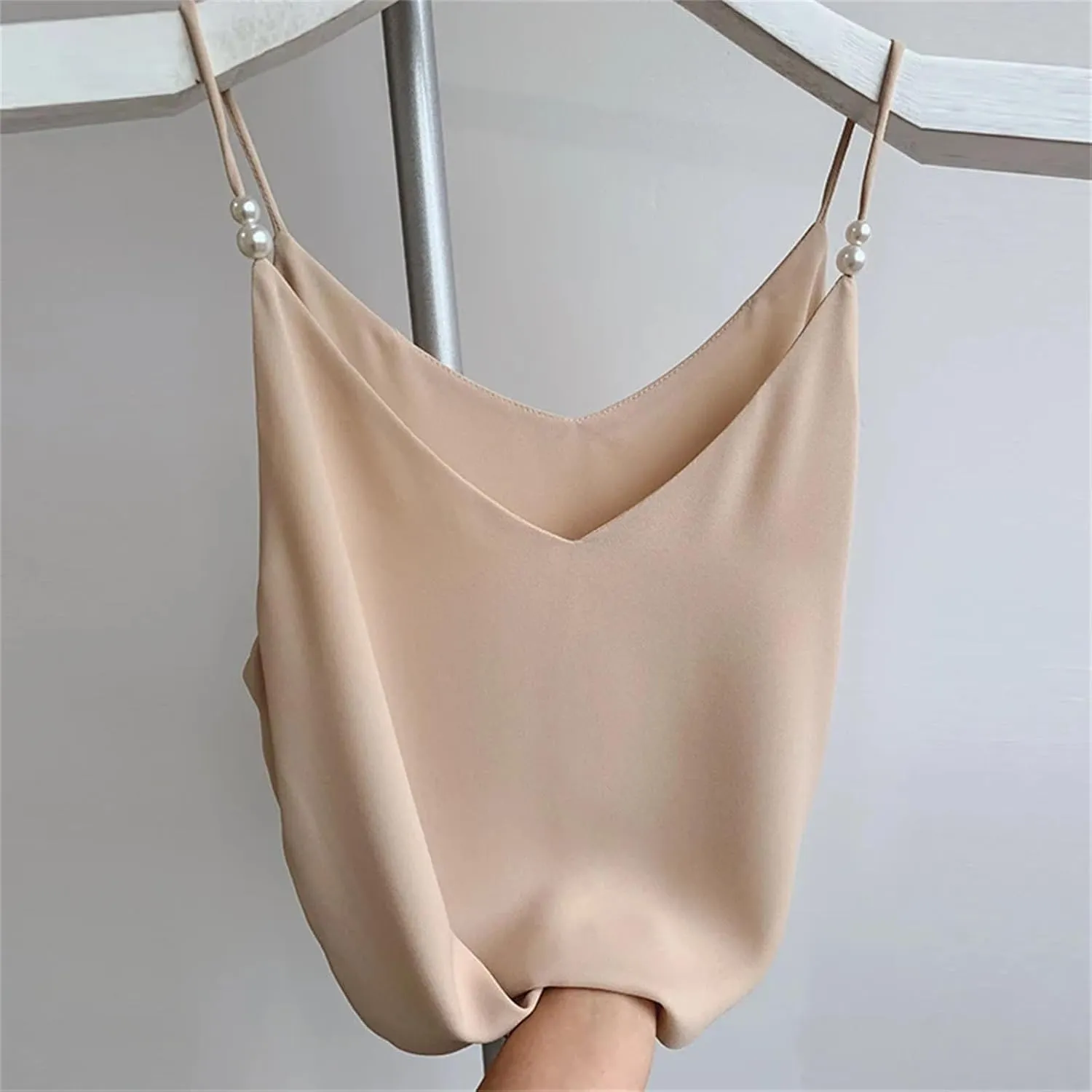 Woman T-Shirt V-Neck Tank Top Sleeveless Camisole Casual Sexy SolidClothing