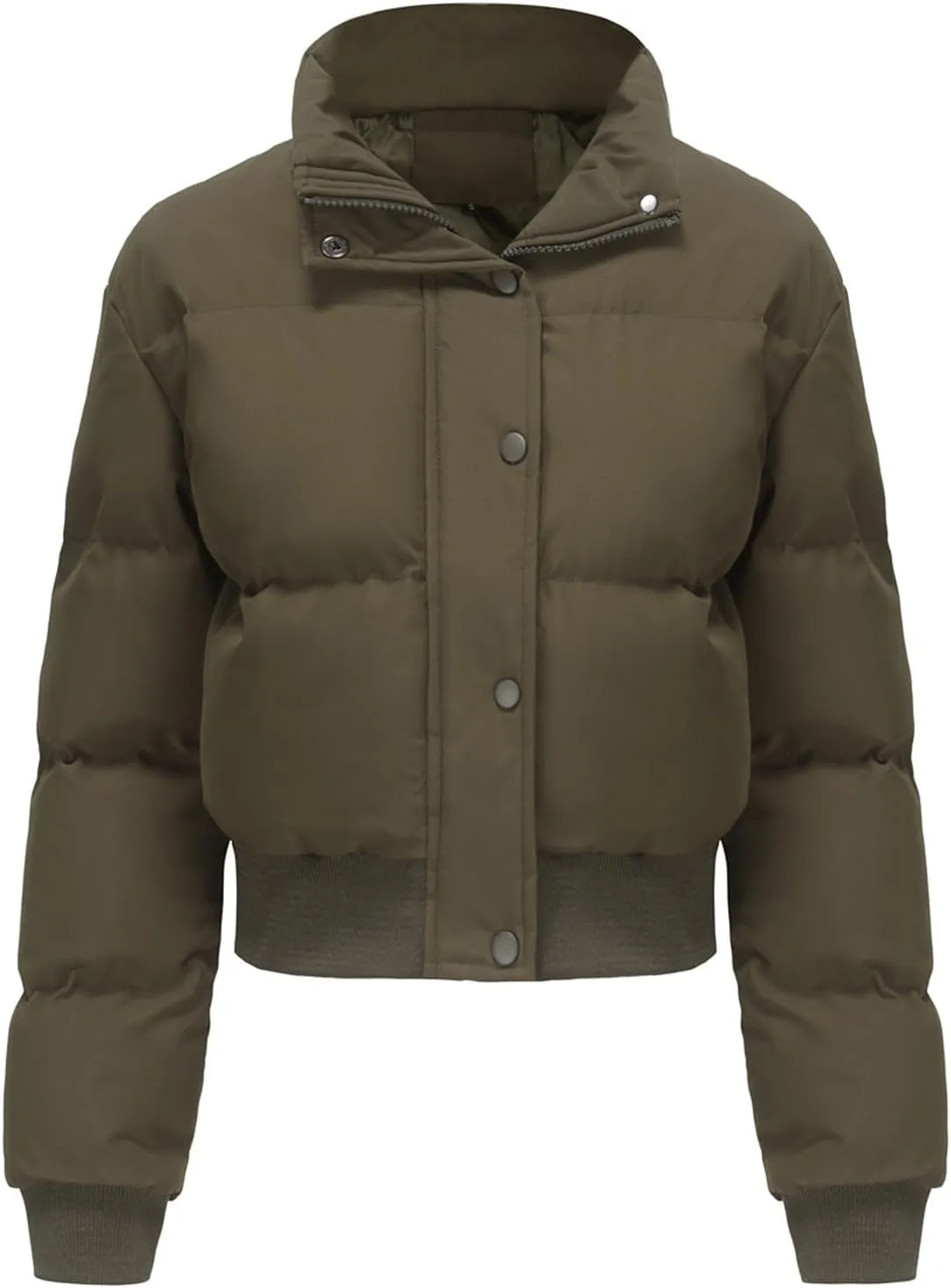 Women Cotton-Padded Jacket Short Cropped Jacket Loose-fit Down Serve Student Fashion Coat Women's Clothing