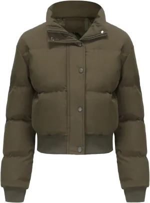 Women Cotton-Padded Jacket Short Cropped Jacket Loose-fit Down Serve Student Fashion Coat Women's Clothing