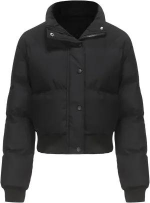 Women Cotton-Padded Jacket Short Cropped Jacket Loose-fit Down Serve Student Fashion Coat Women's Clothing
