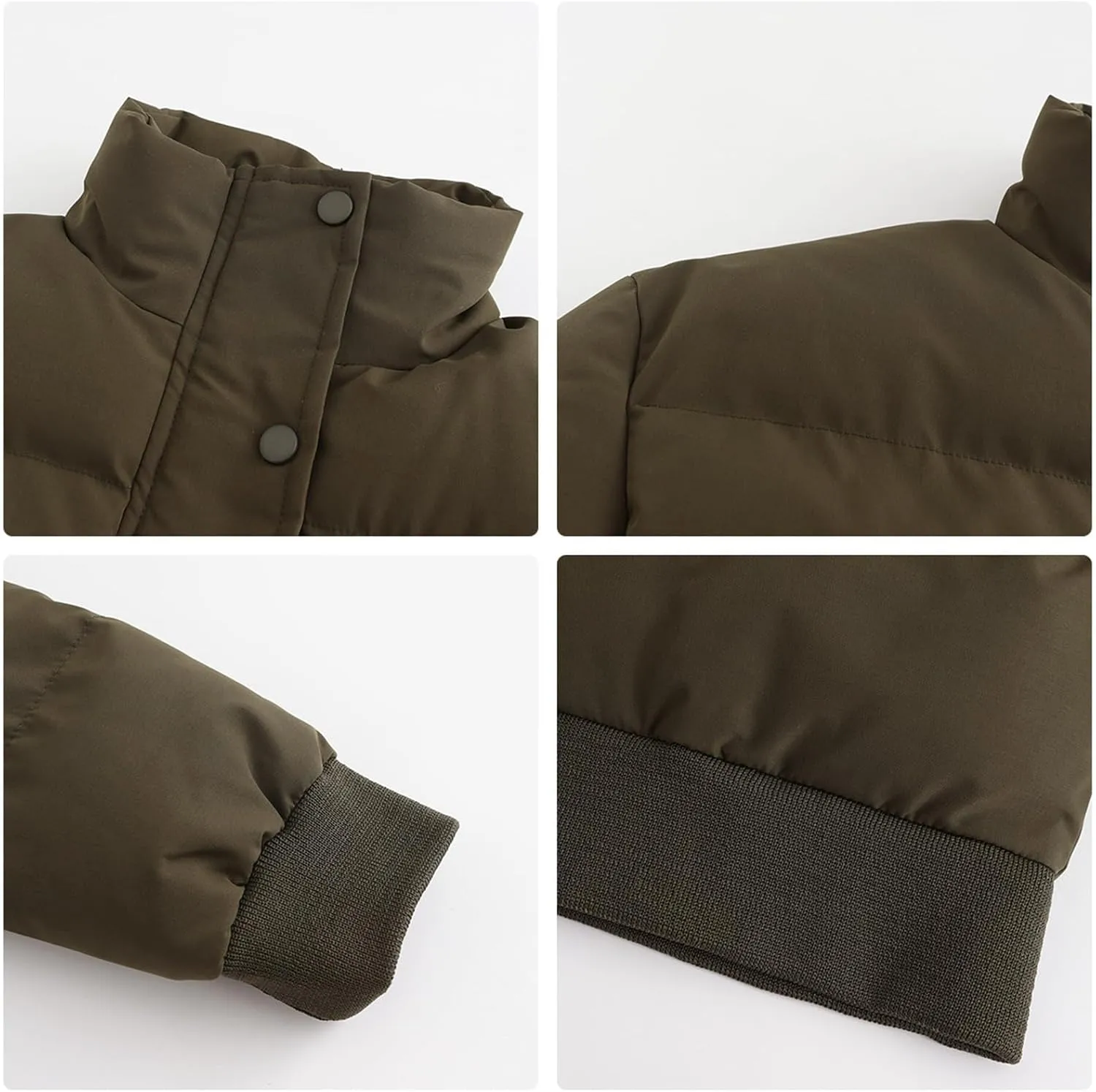 Women Cotton-Padded Jacket Short Cropped Jacket Loose-fit Down Serve Student Fashion Coat Women's Clothing