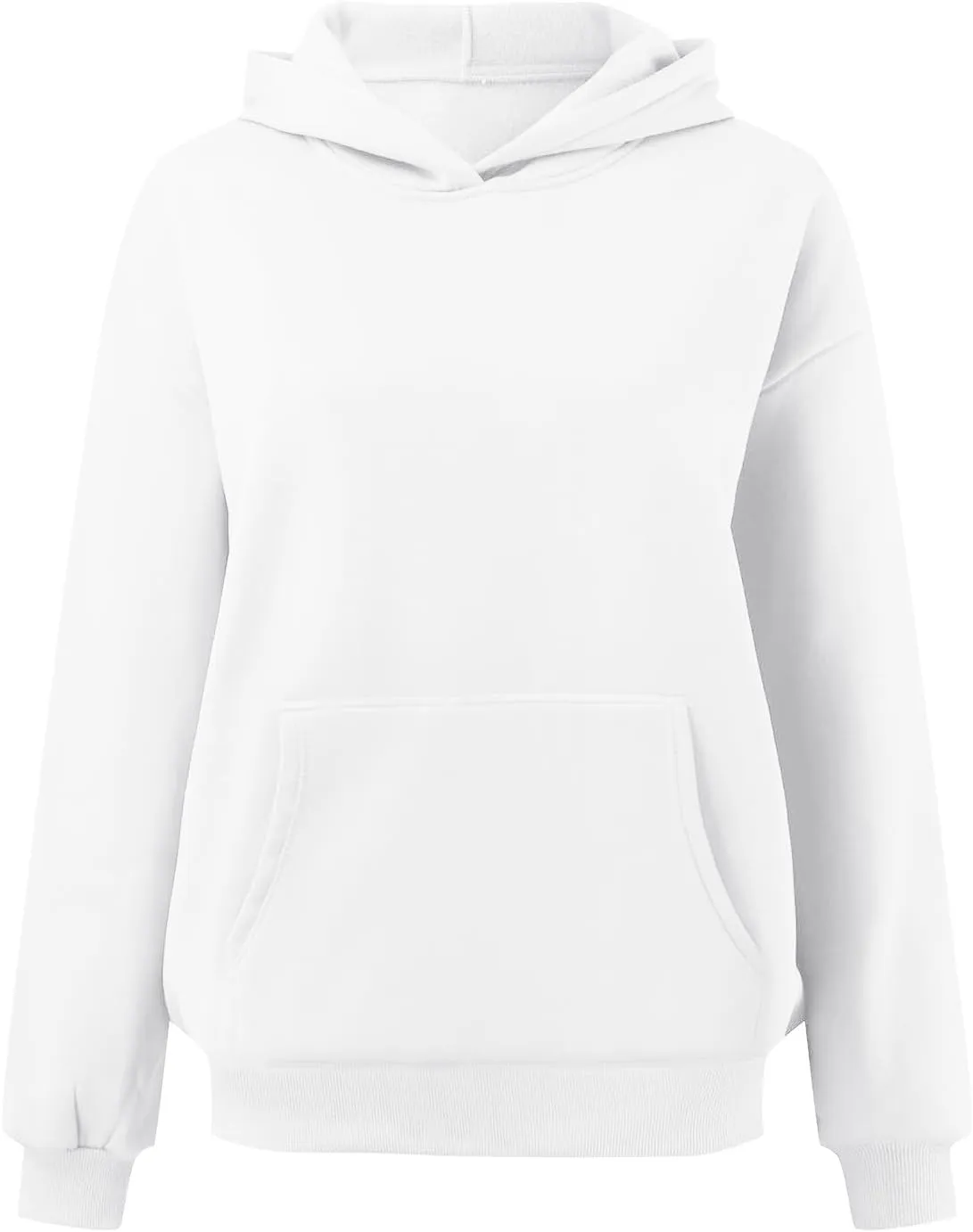 Women Oversized Hoodies Basic Solid Sweater Tops Loose Sweatshirt Hooded Pullover with Pocket Winter 2024 Fall