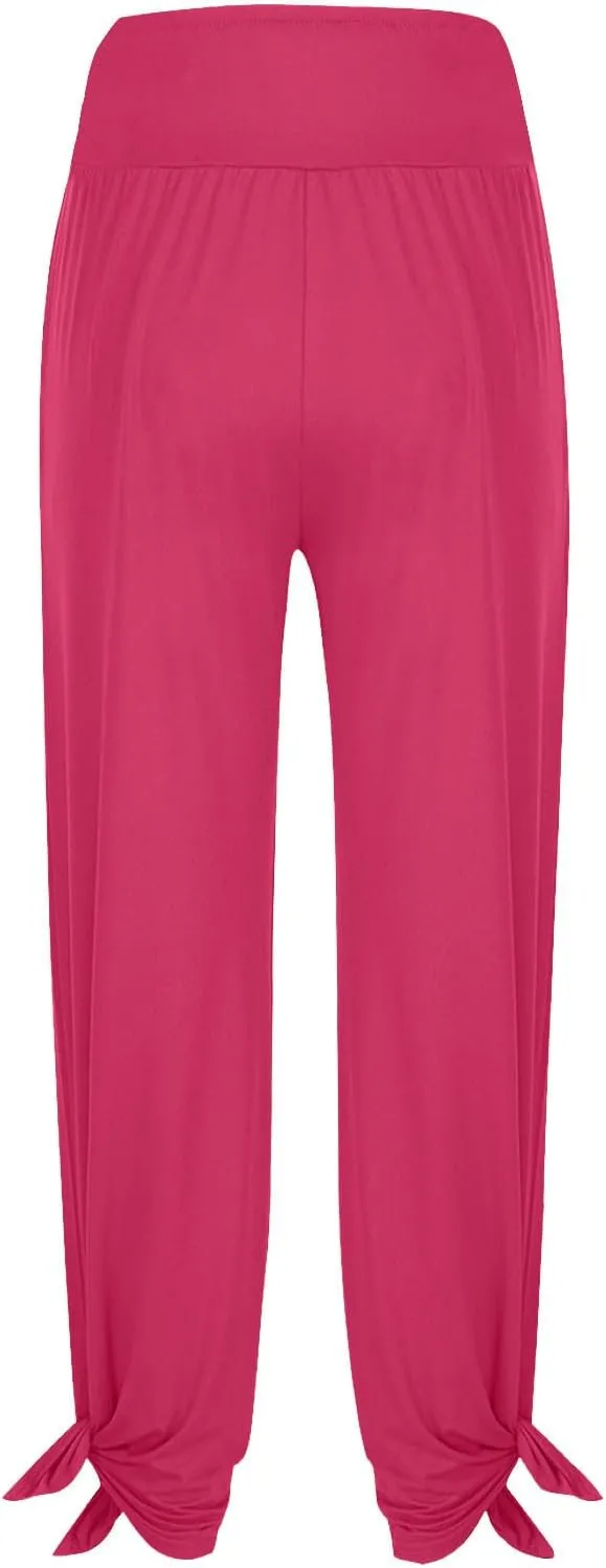 Women's 2024 Casual Solid Pants Fashion Elastic Waist Trousers with Pockets High Waist Leggings Lounger Sweatpants