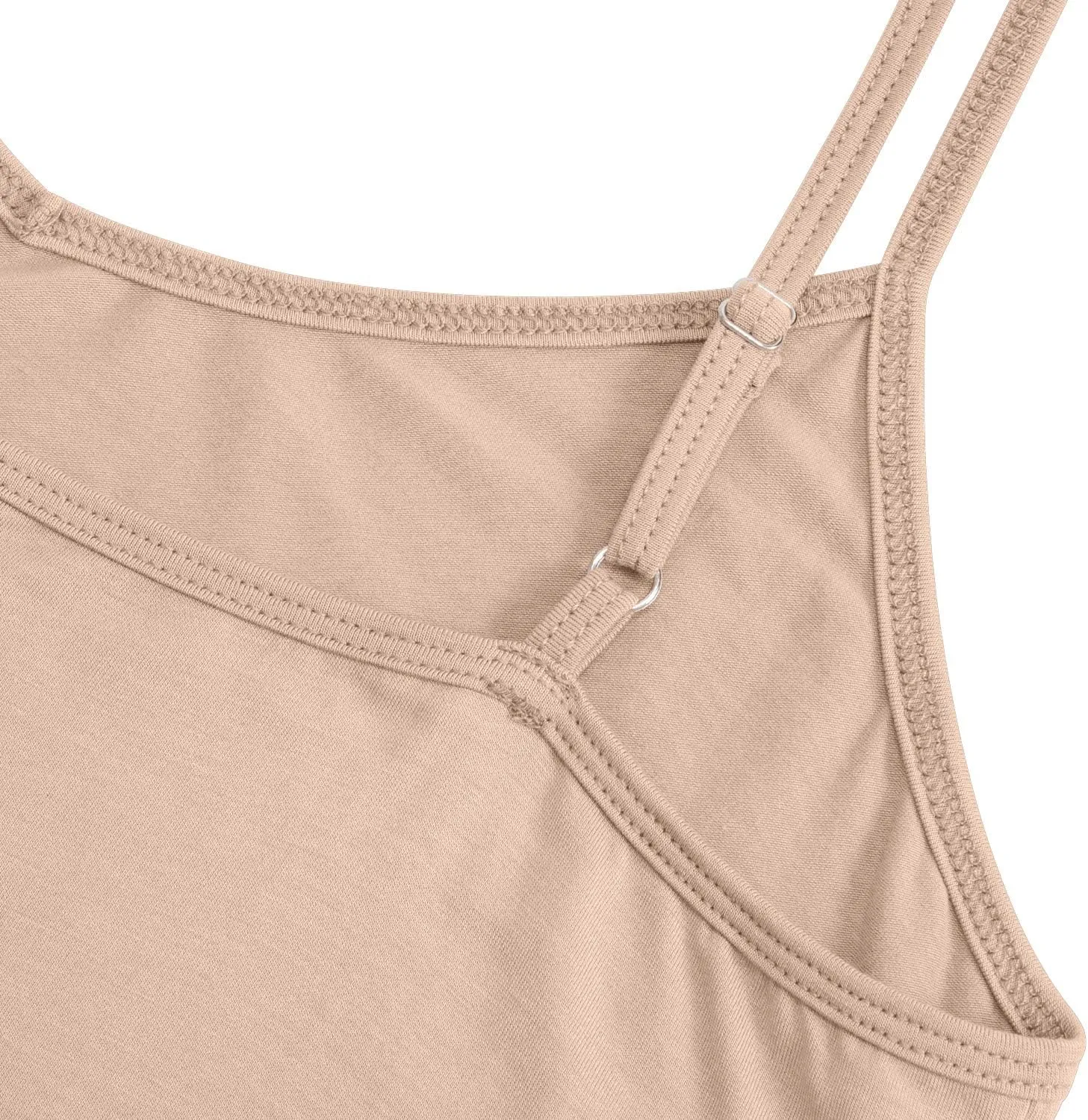 Women's Basic Adjustable Spaghetti Strap Cami Slip Mini Dress