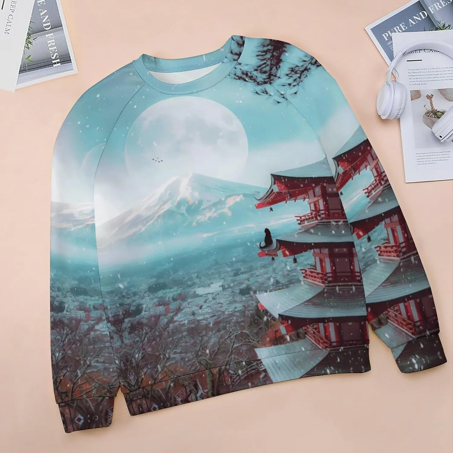 Women's Black Cat Sweatshirt Pullover Cute Cat Lover 3D Graphic Print Sweatshirts Crewneck Casual Loose Shirts