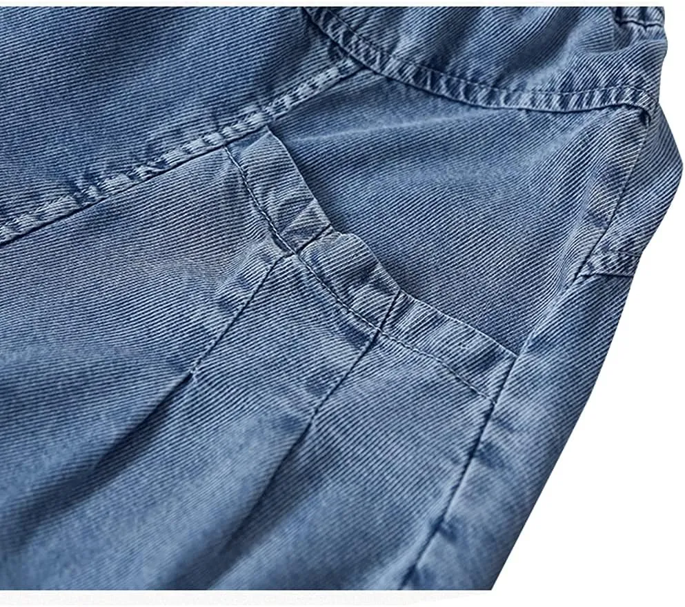 Women's Casual Harem Jeans Elastic Waist Denim Pants Trousers