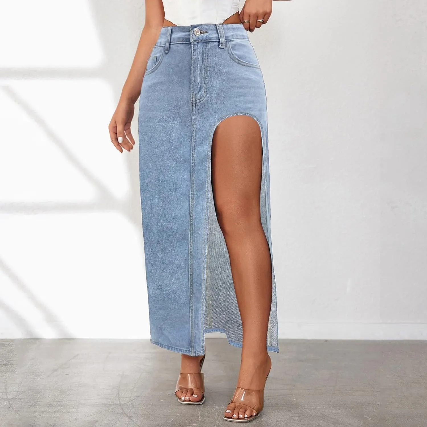 Womens Cotton Linen Summer Floral Palazzo Pants Elastic Waist Wide Leg Loose Fit Palazzo Pants Travel