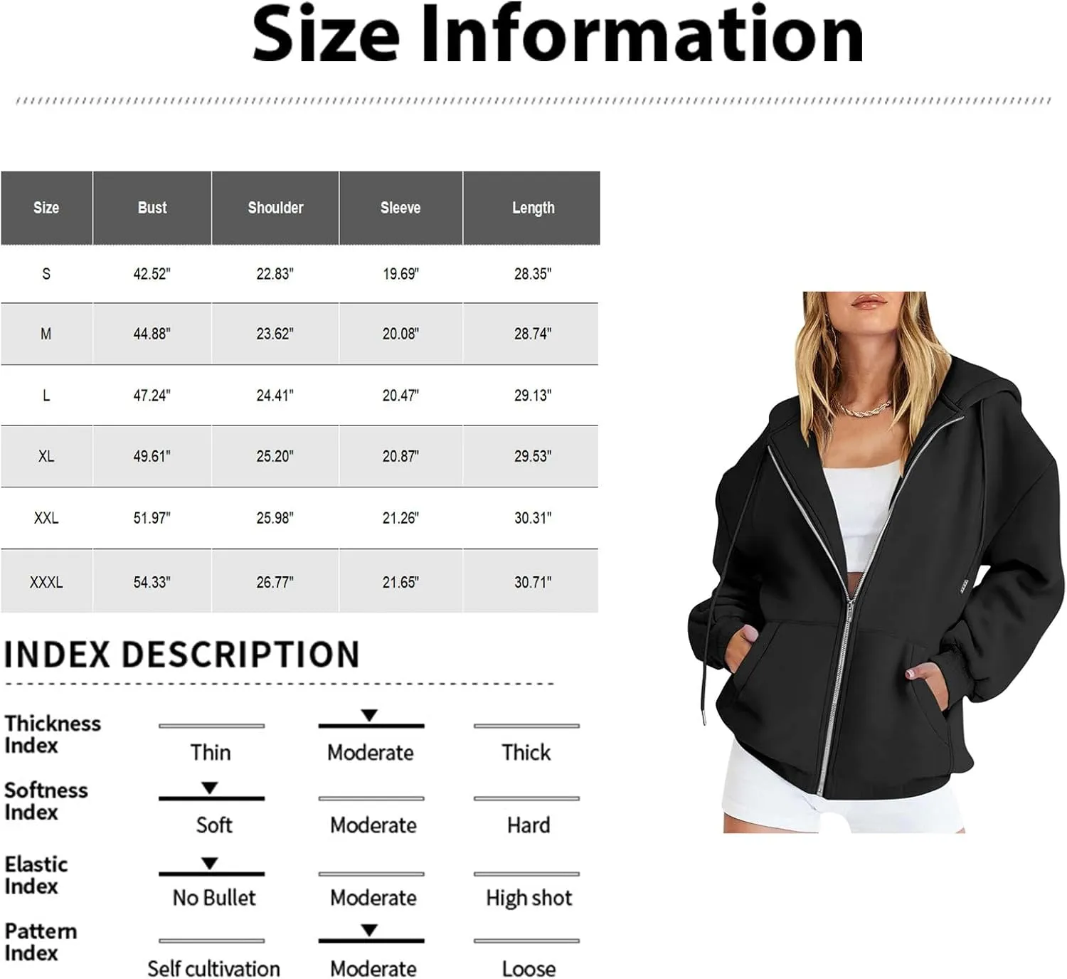 Women's Full Zip Up Hoodie Long Sleeve Hooded Sweatshirts Casual Fall Jacket Coat 2024 Fashion Outfits