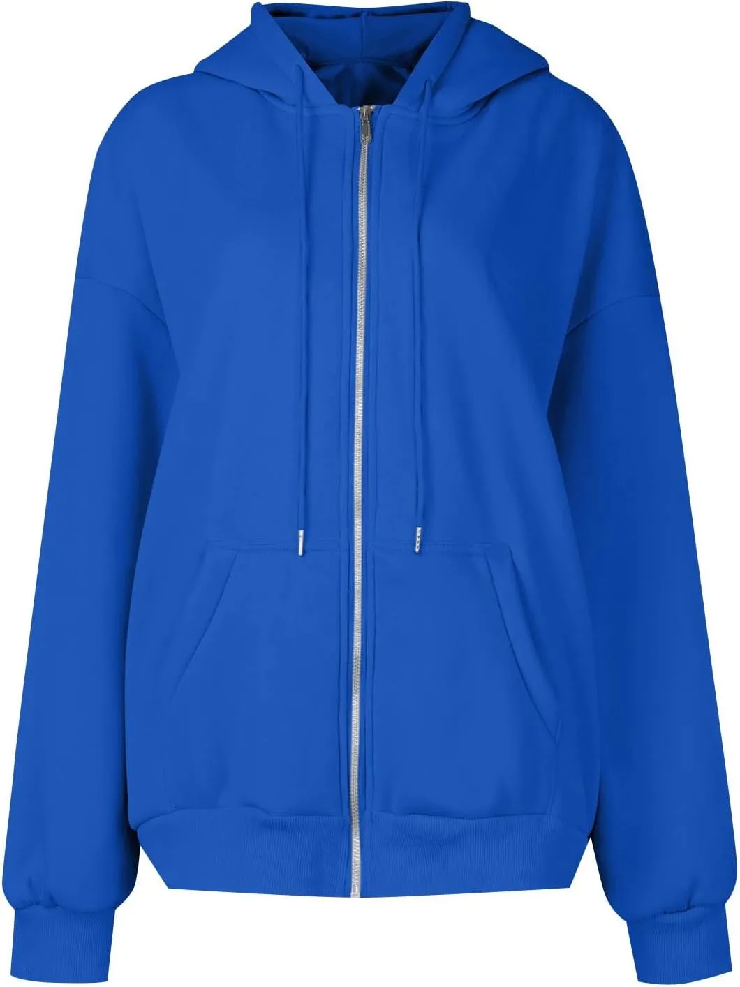 Women's Full Zip Up Hoodie Long Sleeve Hooded Sweatshirts Casual Fall Jacket Coat 2024 Fashion Outfits