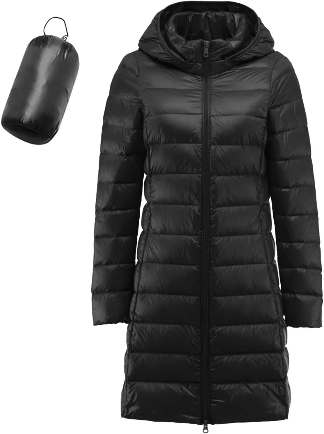 Women's Long Winter Puffer Coat Warm Packable Maxi Down Jacket Removable Hood Parka Winter Coat