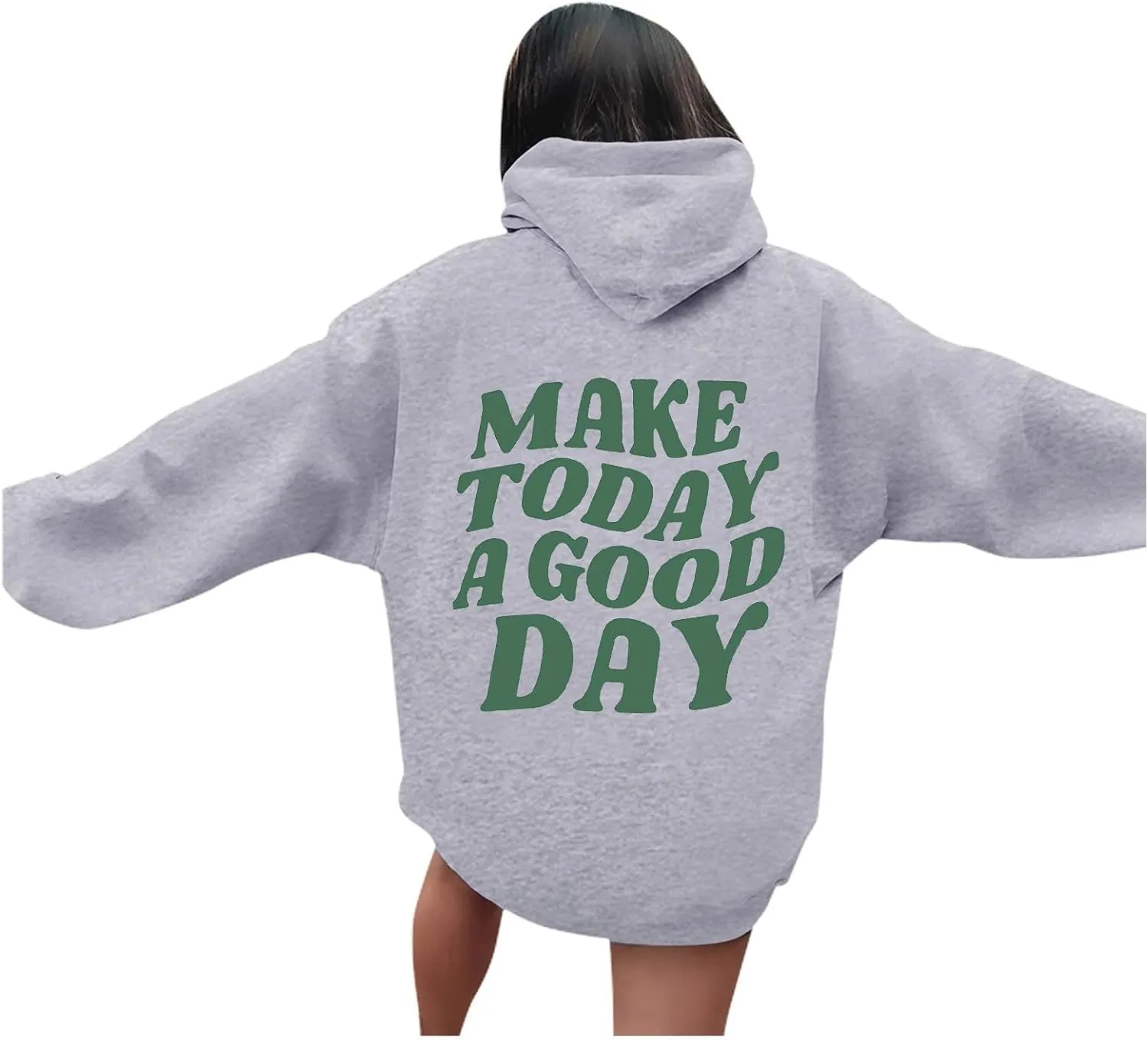 Womens Oversized Hoodies 2024 Fashion Letter Sweatshirts Hooded Pullover 2024 Fashion Fall Clothes Winter Sweater
