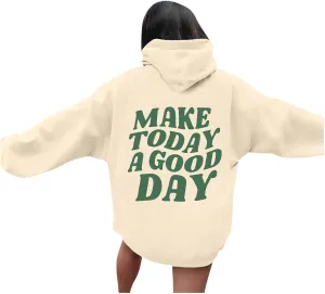 Womens Oversized Hoodies 2024 Fashion Letter Sweatshirts Hooded Pullover 2024 Fashion Fall Clothes Winter Sweater