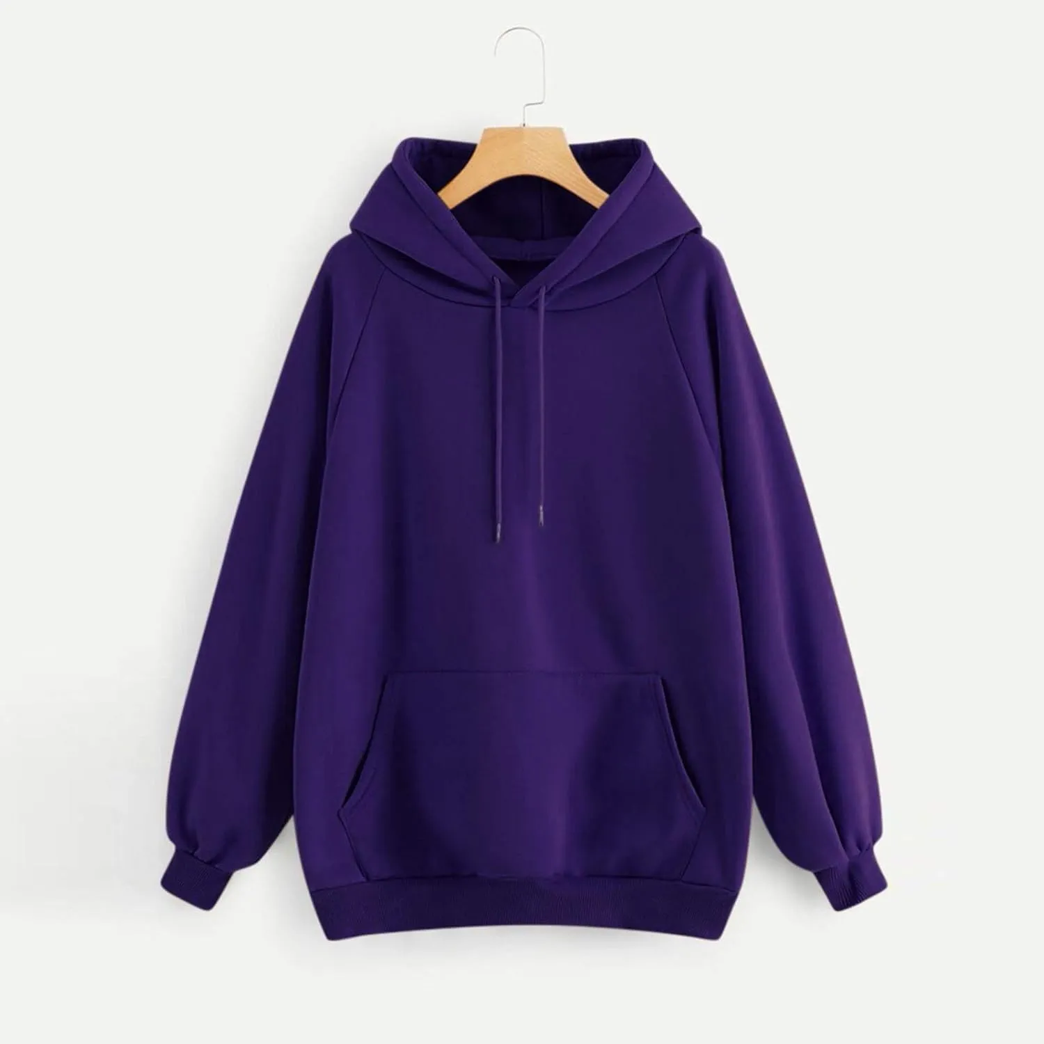 Womens Oversized Hoodies Basic Solid Sweatshirts 2024 Fall Fashion Outfits Drawstring Pullover Clothes with