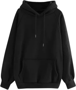 Womens Oversized Hoodies Basic Solid Sweatshirts 2024 Fall Fashion Outfits Drawstring Pullover Clothes with