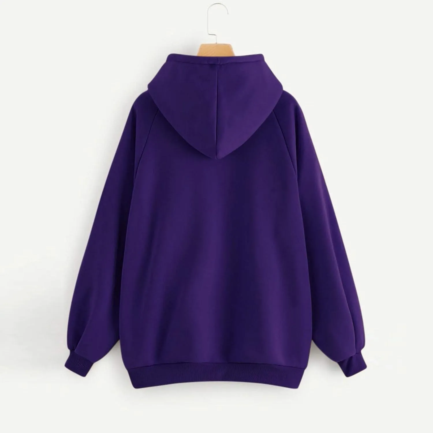 Womens Oversized Hoodies Basic Solid Sweatshirts 2024 Fall Fashion Outfits Drawstring Pullover Clothes with