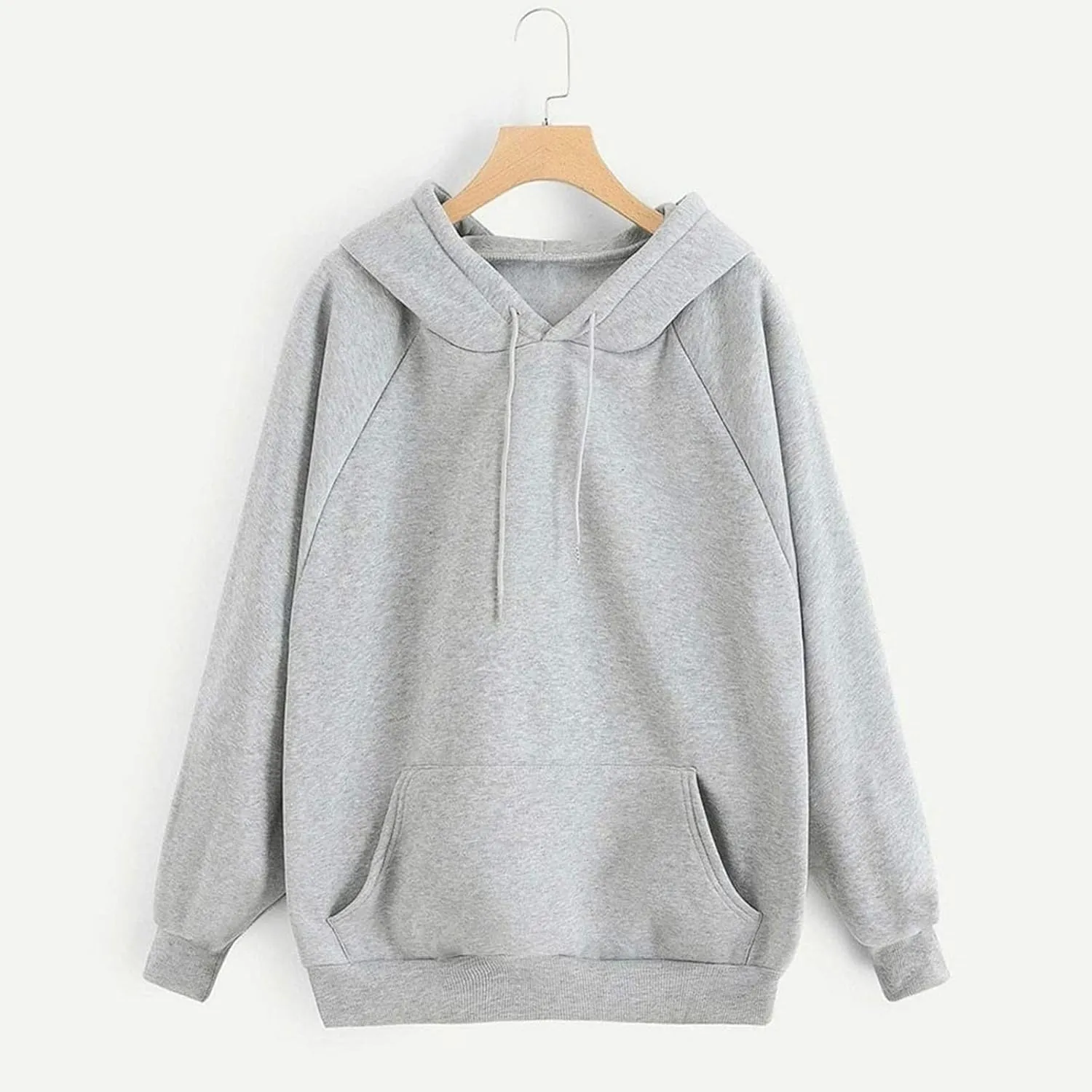 Womens Oversized Hoodies Basic Solid Sweatshirts 2024 Fall Fashion Outfits Drawstring Pullover Clothes with