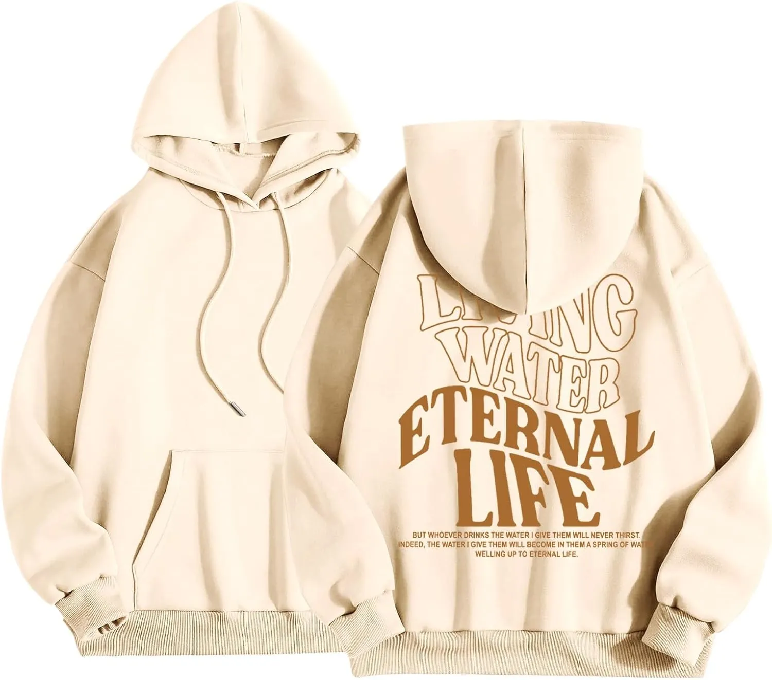 Womens Oversized Hoodies Long Sleeve Sweatshirt Letter Print Comfy Casual Loose Pullover with Pockets Clothes