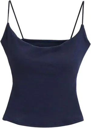 Women's Round Neck Spaghetti Strap Camisole Slim Summer Casual Slim Tank Top Y2k