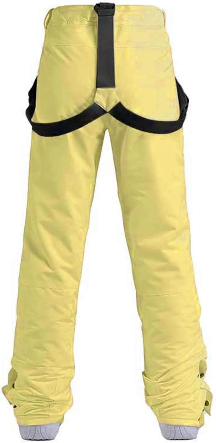 Women's Ski Pants Unisex Snow Ski Waterproof Softshell Snowboard Pants Outdoor Windproof Hiking Fleece Lined Trousers