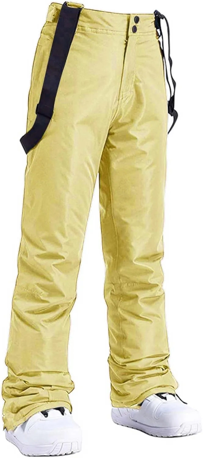 Women's Ski Pants Unisex Snow Ski Waterproof Softshell Snowboard Pants Outdoor Windproof Hiking Fleece Lined Trousers