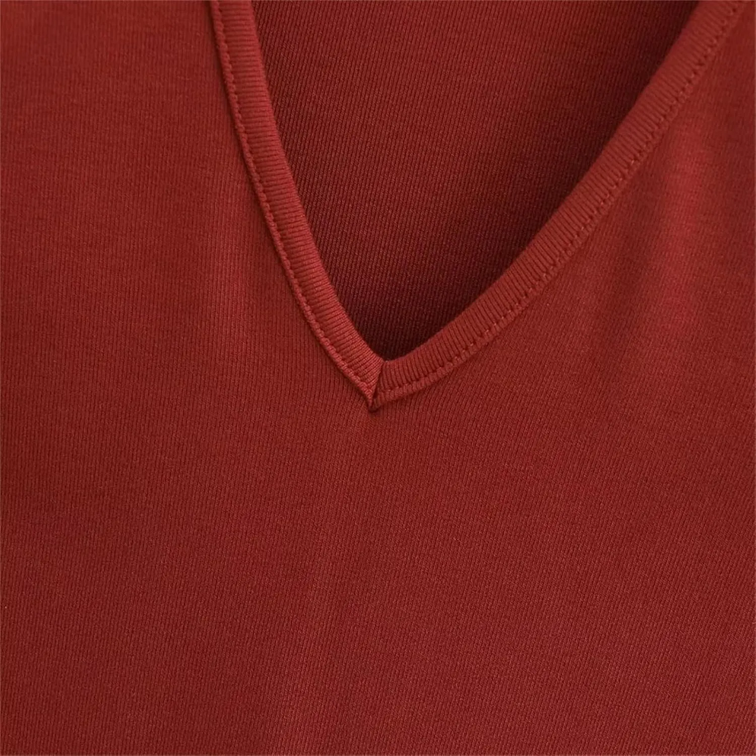 Women's Sleeveless Deep V Neck Camisole Slim Fit Solid Color Casual Street Tank Top