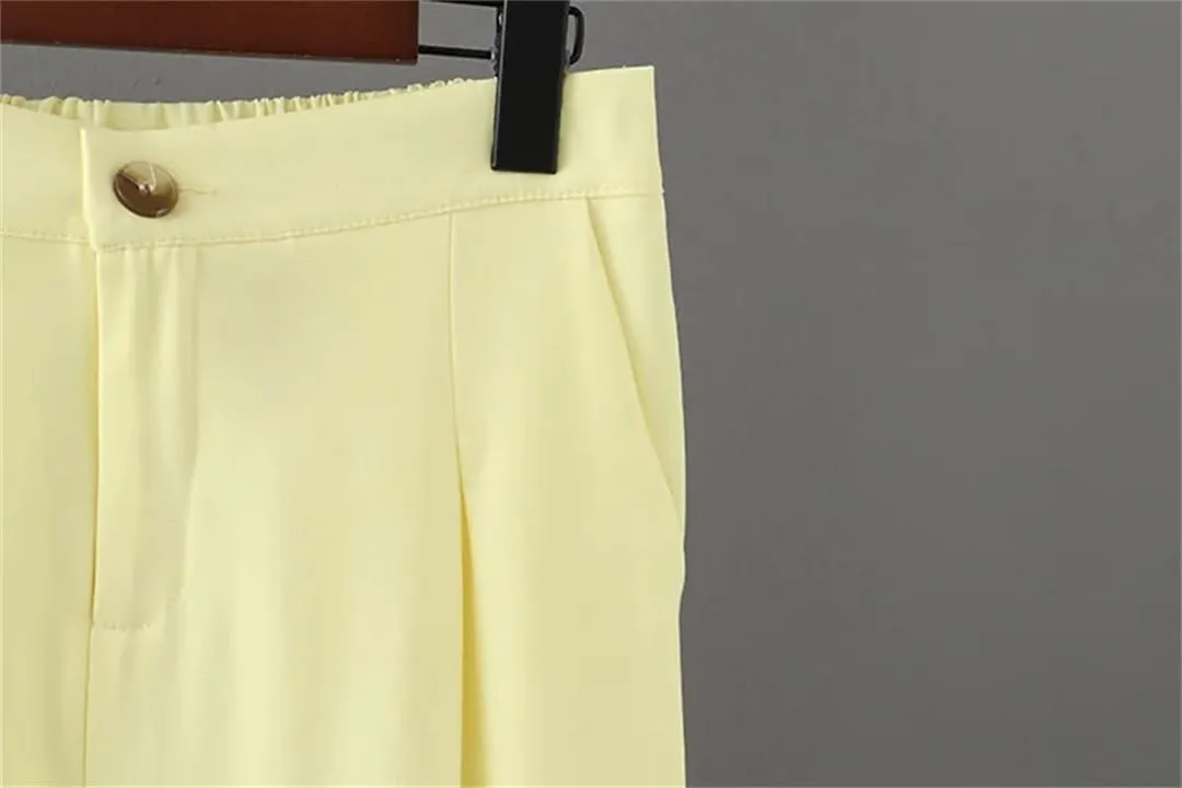 Women's Solid Harem Pants Plus Size Thin Loose Elastic Waist Pants Fold Ankle Length Trousers