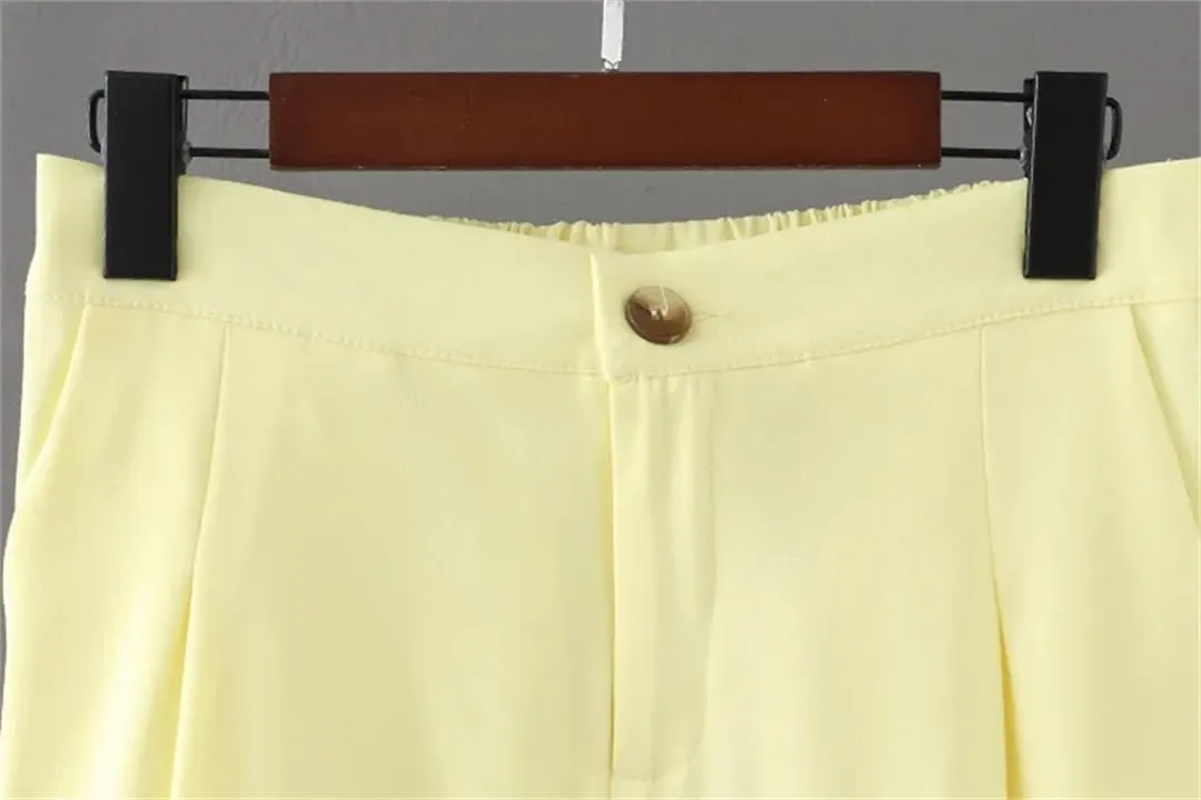 Women's Solid Harem Pants Plus Size Thin Loose Elastic Waist Pants Fold Ankle Length Trousers