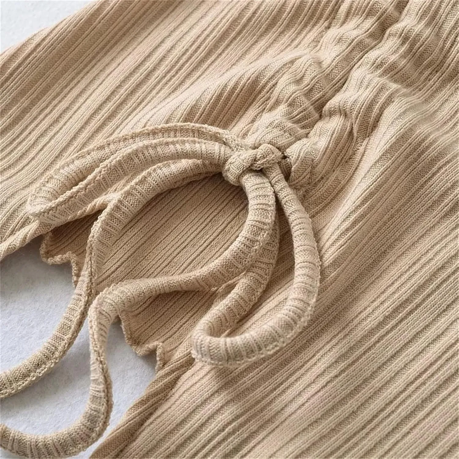Women's Square Neck Camisole Spaghetti Straps Ruched Drawstring Vertical Ribbed Irregular Hem Tank Top