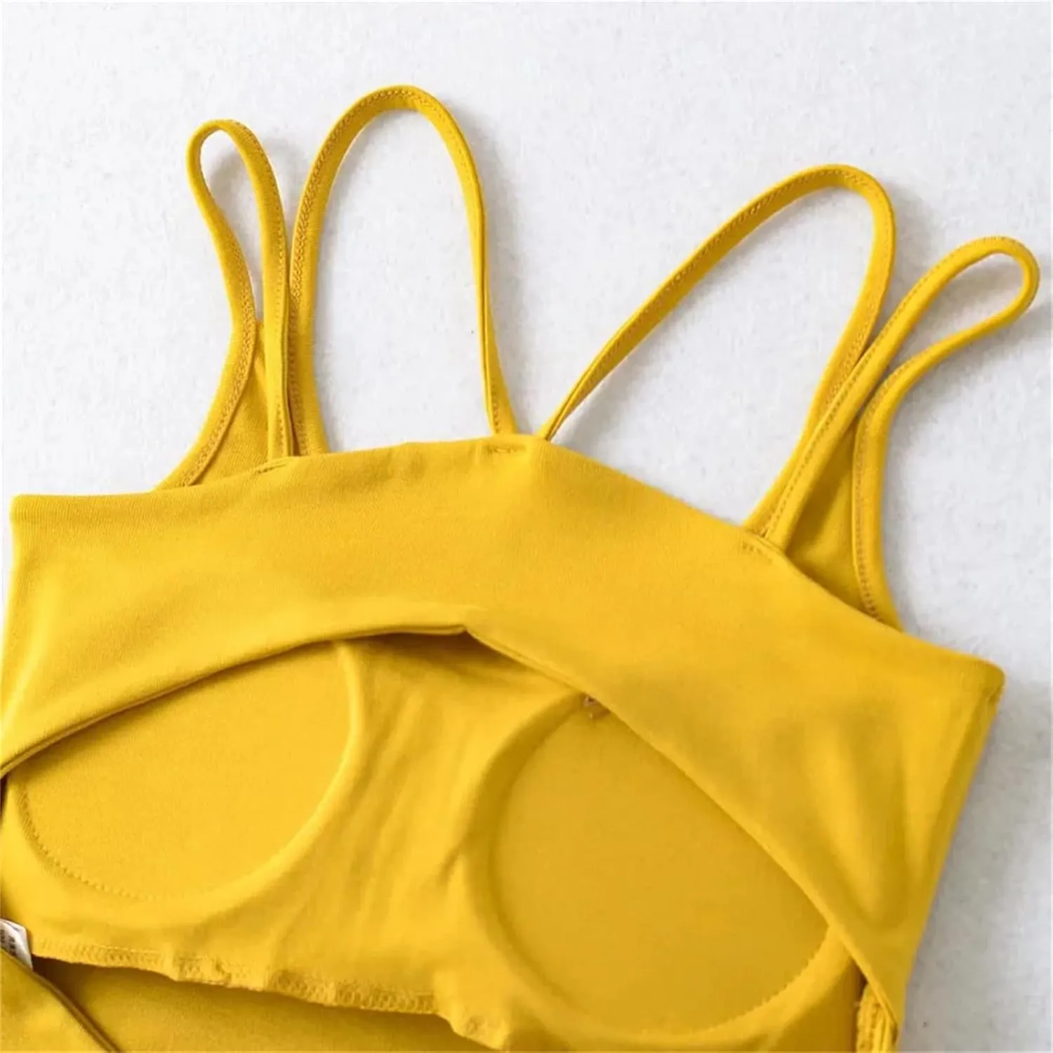 Women's Square Neck Camisole Top Double Straps Built-in Chest Pad Summer Daily Casual Tank Top