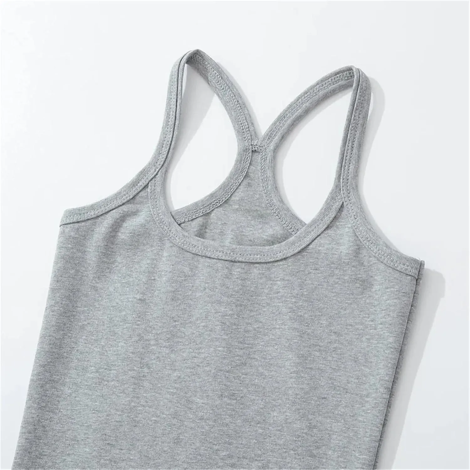 Women's Square Neck Racerback Camisole Slim Fit Summer Casual Ribbed Tank Top