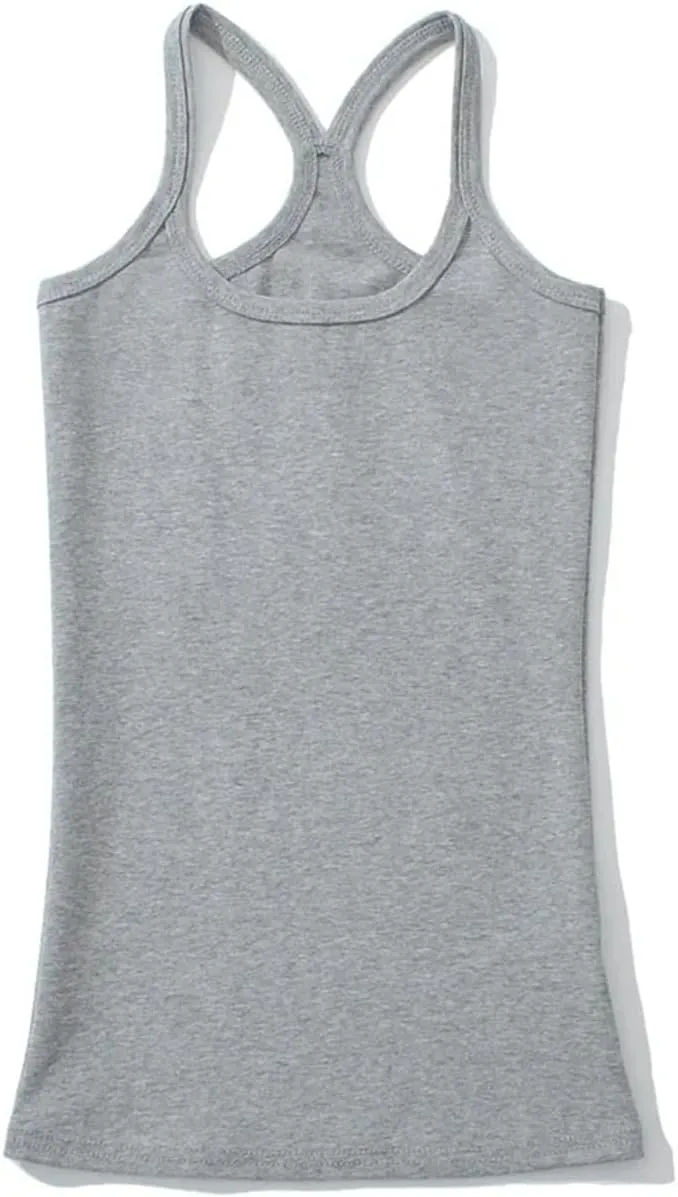 Women's Square Neck Racerback Camisole Slim Fit Summer Casual Ribbed Tank Top